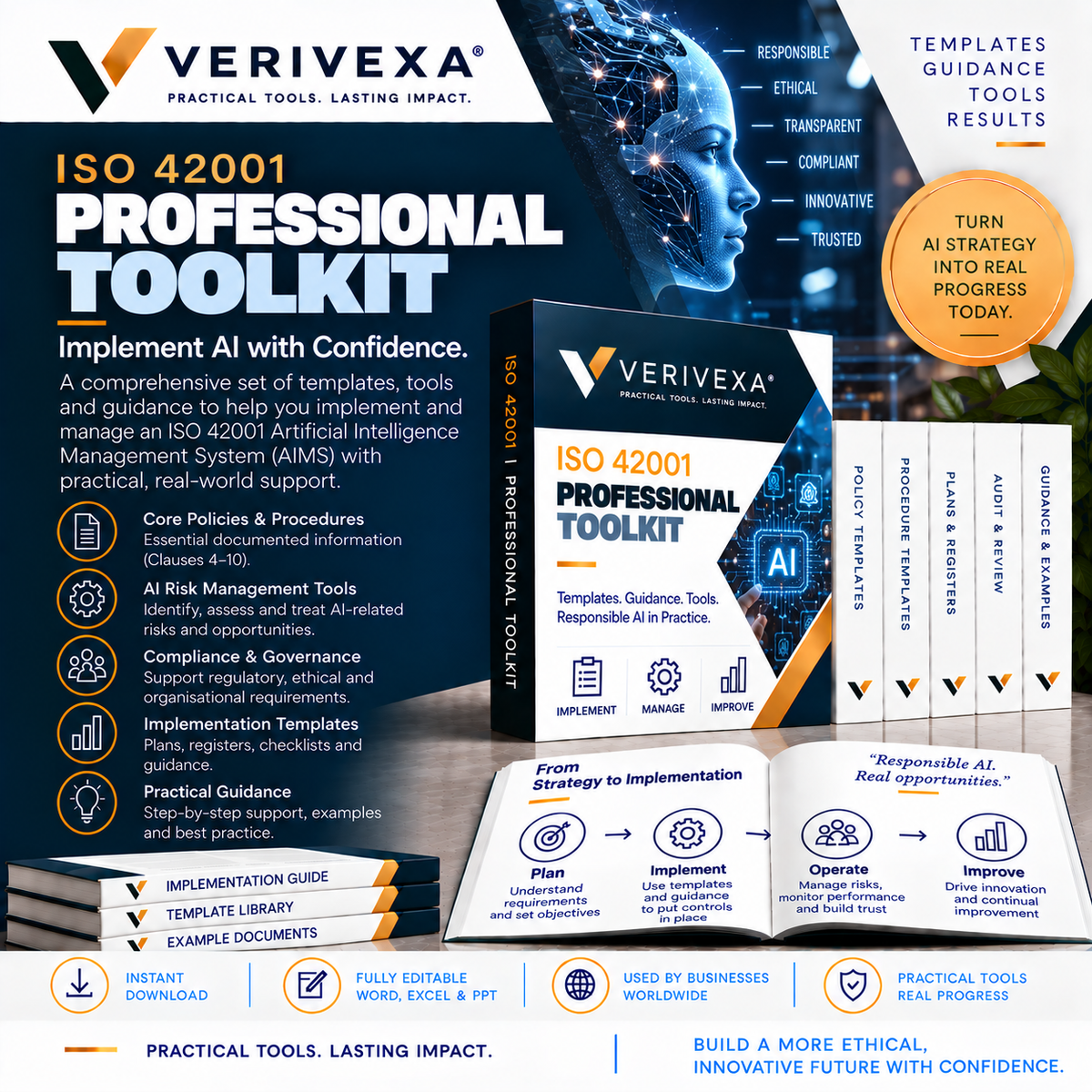 ISO/IEC 42001:2023 Professional AI Management System Toolkit